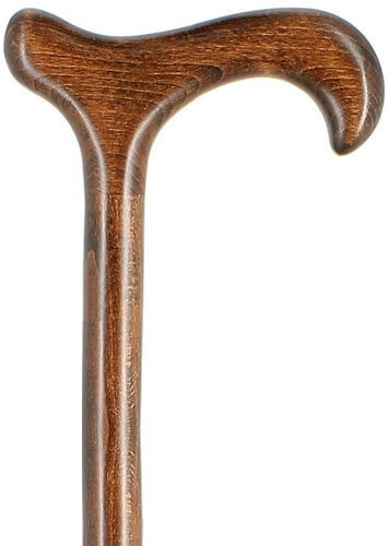 Bastón clásico en madera de haya marrón