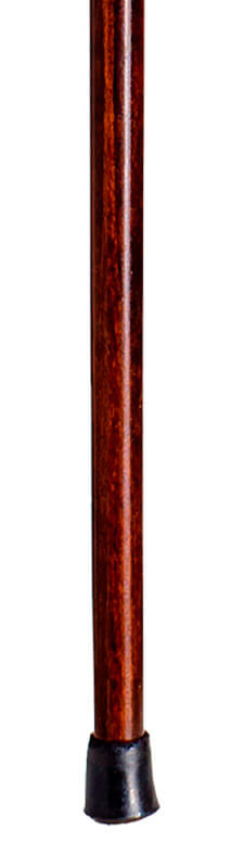 Bastón clásico de apoyo en madera de haya marrón oscuro. Contera de goma.