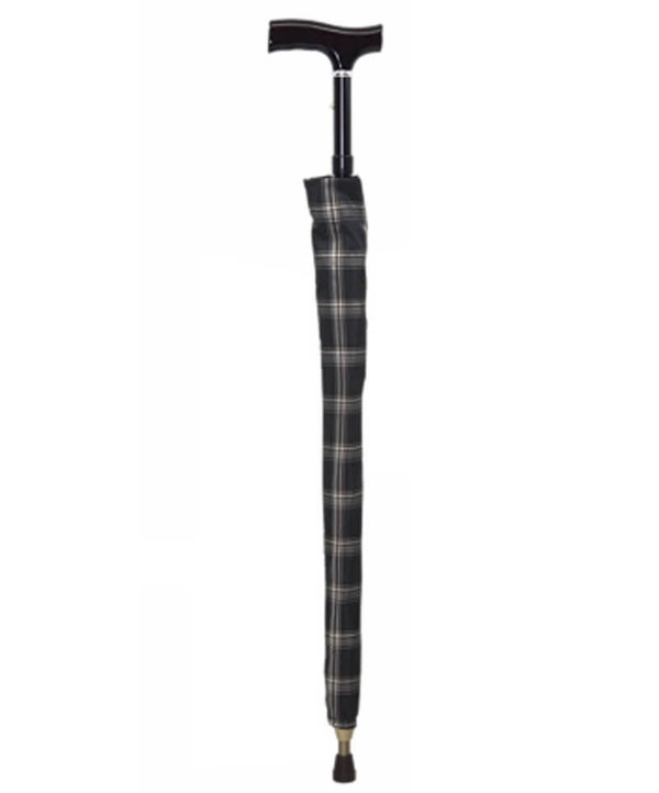Bastón paraguas regulable en altura. Es un paraguas y también un bastón independientemente.