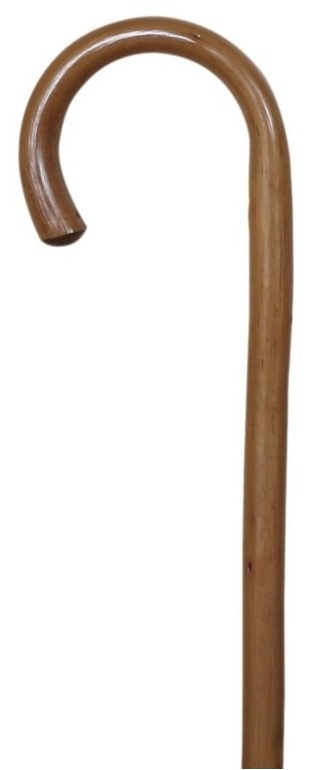 Bastón curvo de Castaño marrón de 1 pieza
