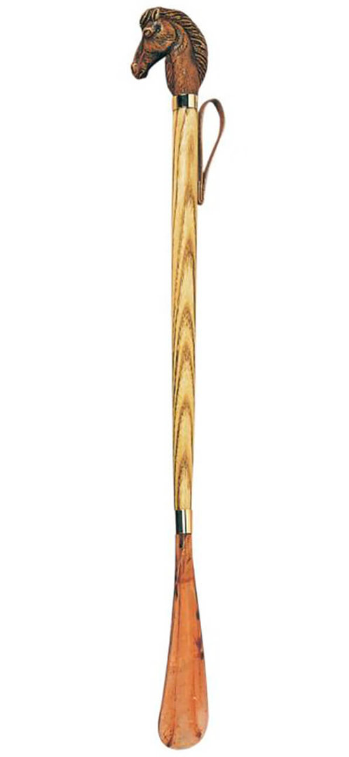 Calzador caballo, palo madera de acacia ligeramente flameado. Longitud 55 cm