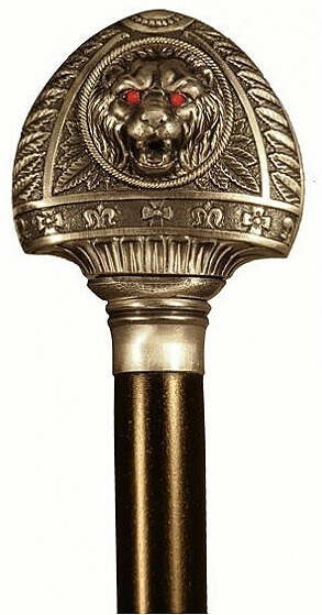 Bastón espada de Ricardo Corazón de León. Rey de Inglaterra. Contera de metal.
