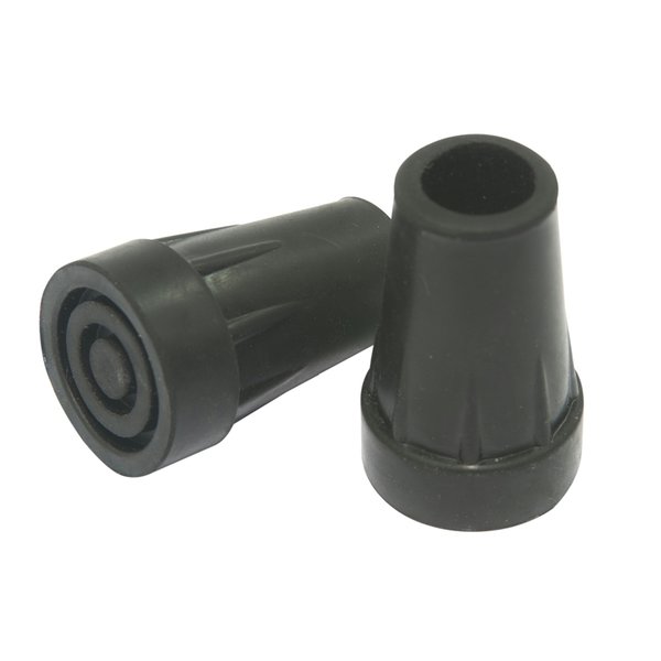 Contera goma color negro bastones extensibles y plegables base metálica interior. Pack 3 a 3,32 € u