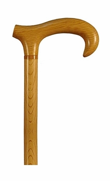 Bastón clásico con puño y palo madera de encina. Anilla de mongoy. Contera de goma.