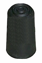 Contera de goma cónica, para bastones, de 8 mm. de diámetro.