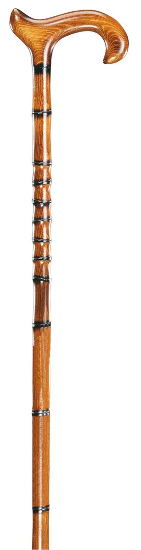 Bastón madera de Haya flameado y satinado