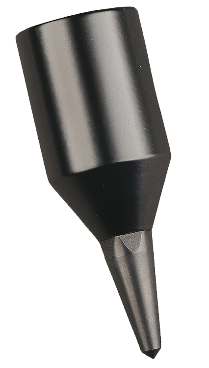Puntera metálica pincho con punta de acero forjado. Color negro. Dos diámetros.