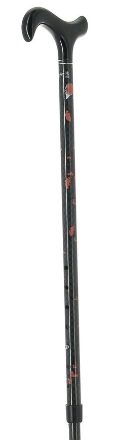 Bastón ajustable de fibra de carbono gris/negro