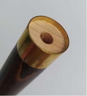 Palo madera de haya liso para montar bastones en casa. Marrón o negro. Con anillo y contera.