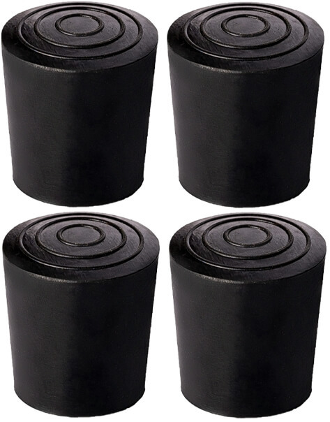 Contera goma negra para bastones de madera en 12 diámetros. Pack de 4 unidades. Precio unidad 1,49 €