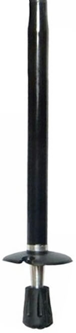 Bastón de trekking plegable negro. Ajustable de 115 a 125 cm. Plegado: 43 cm. Puntera metal y goma.