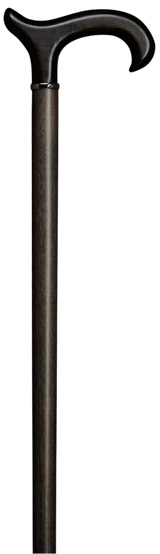 Bastón clásico Derby en madera de haya color gris oscuro. Contera de goma.