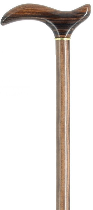 Bastón clásico madera de palisandro en su totalidad. Contera de goma.