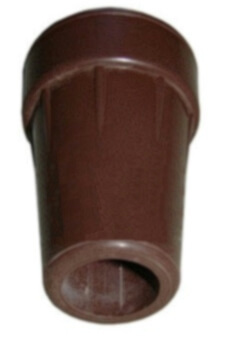 Contera de goma marrón para bastones. Diámetro 16 mm.